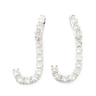 Brass Micro Pave Clear Cubic Zirconia Pendants