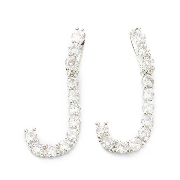 Brass Micro Pave Clear Cubic Zirconia Pendants