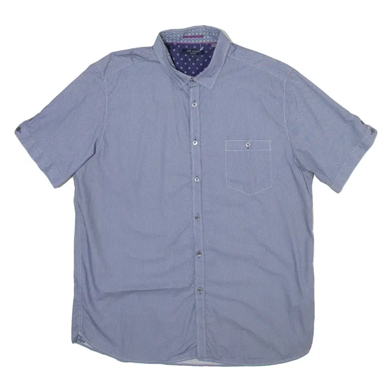 TED BAKER Mens Plain Shirt Blue M