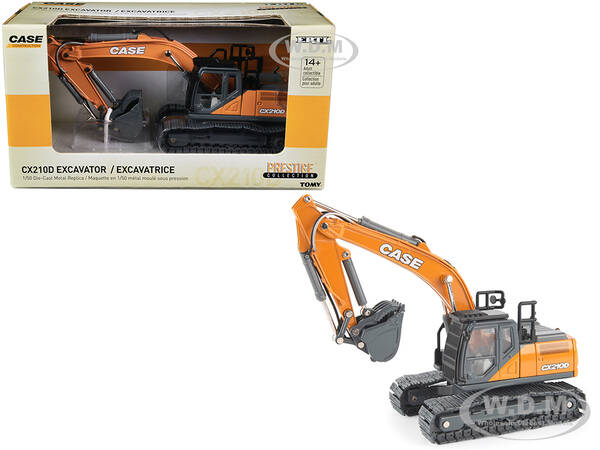 Case CX210D Excavator Orange and Gray \