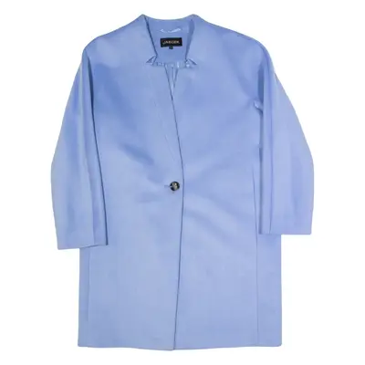 JAEGER Womens Overcoat Jacket Blue Wool UK 10