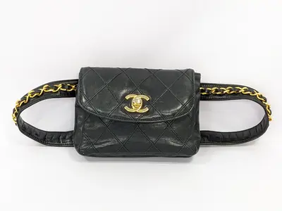 Pre-owned CHANEL PVC Shoulder Bags Lambskin Lambskin Waist Bag Waist Bag