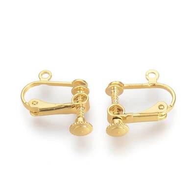 Brass Screw Clip-on Earring Findings
