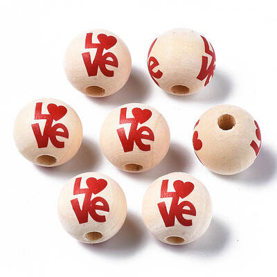 Unfinished Natural Wood European Beads