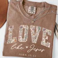 Bible verse Comfort Colors shirt, Cute Christian shirt for women Jesus Bible Verse T-Shirt Religious Outfit, Religion T