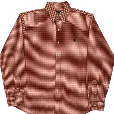 Ralph Lauren Checked Shirt - Large Red Cotton