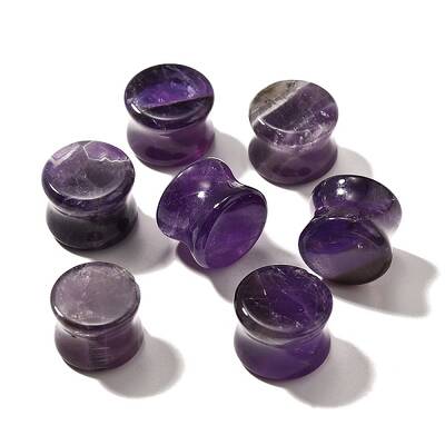 Natural Amethyst Ear Plugs Gauges