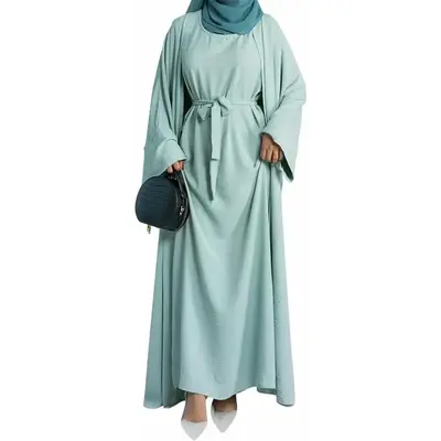 Women's Muslim Dresses Abaya Islamic Dubai Prayer Dress Robe Long Cardigan Dress