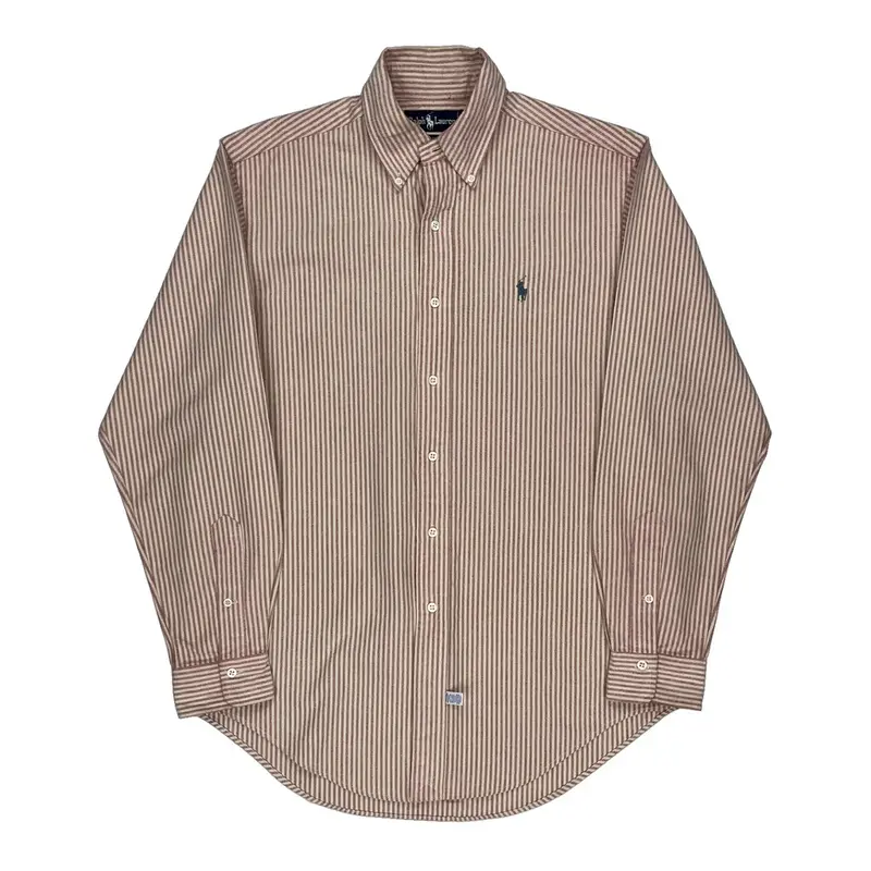 Ralph Lauren Striped Shirt - Medium Red Cotton