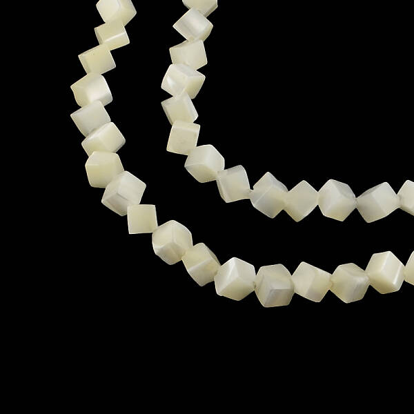 Cube Natural Trochid Shell/Trochus Shell Beads Strands