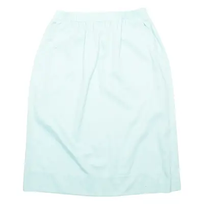 DEVON Womens Pencil Skirt Blue Midi UK 12