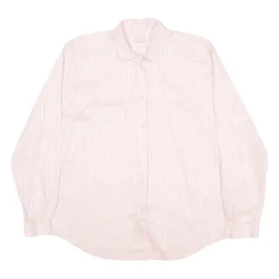 F GOLDSCHMIDT Shirt Pink Striped Long Sleeve Mens M