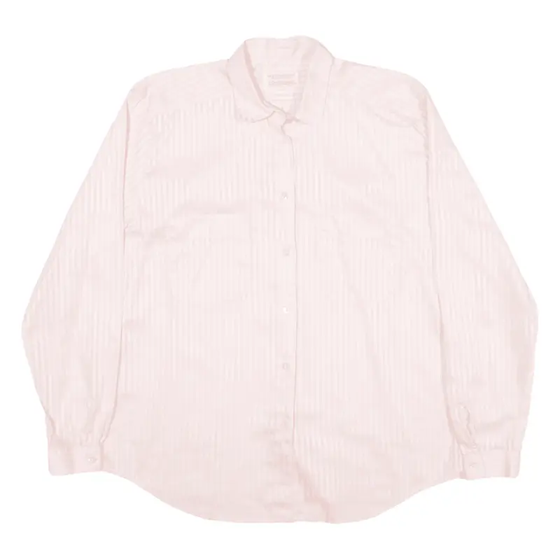 F GOLDSCHMIDT Shirt Pink Striped Long Sleeve Mens M
