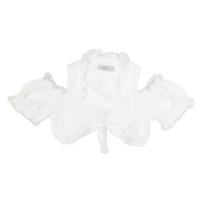 LANDHAUS Womens Milkmaid Corset White Puff Sleeve S