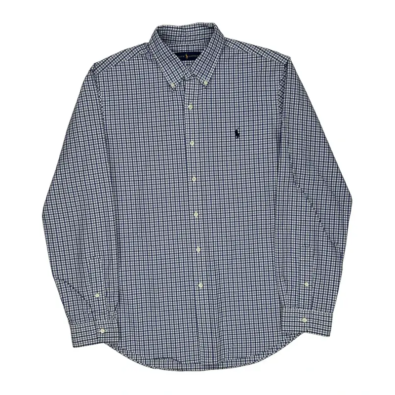 Ralph Lauren Checked Shirt - Large Blue Cotton