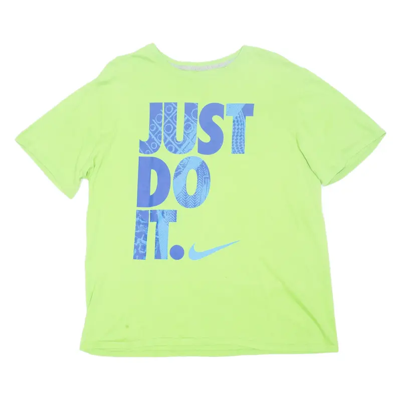 NIKE Just Do It Mens T-Shirt Green L