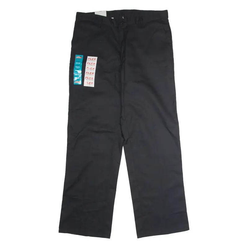 DICKIES Workwear Mens Trousers Black Relaxed Straight W36 L32