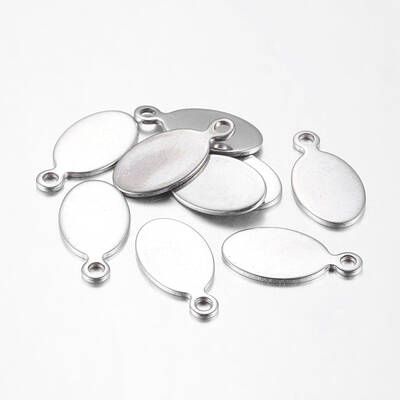 Tarnish Resistant 201 Stainless Steel Stamping Blank Tag Pendants
