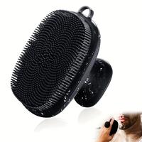Silicone Facial Cleansing Brush, 1 Count Manual Waterproof Face Scrubber, Handheld Skin Care Face Brushes for Men & Women, S...