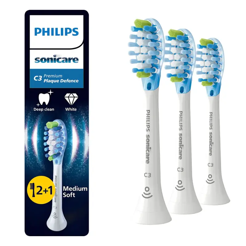 Philips Sonicare Premium Toothbrush Plaque Defence C3 HX9043/87 2+1