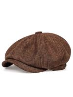 Summer Travel Essentials Linen Beret Hat, Casual Solid Color Newsboy Cap, Modern Portable Hats for Men & Women, Fashion All-...