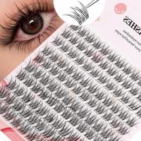 Natural Look Eyelashes Extensions, 1 Box Reusable Self Grafting Curl Eyelashes, Eye Makeup Enhancement False Eyelashes for Wo...