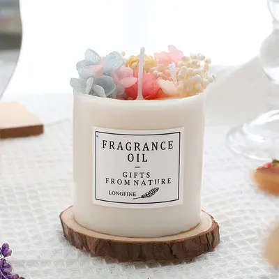 Dried Flowers Decor Romantic Candles | style: Jasmine | Model: No gift box