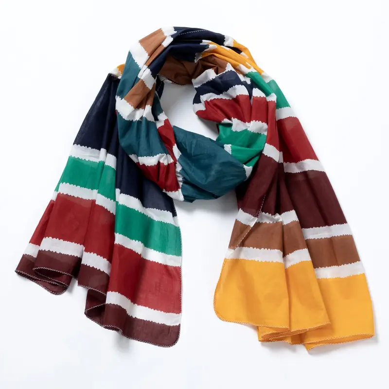 Hand-Painted Horizon Scarf - Sunrise