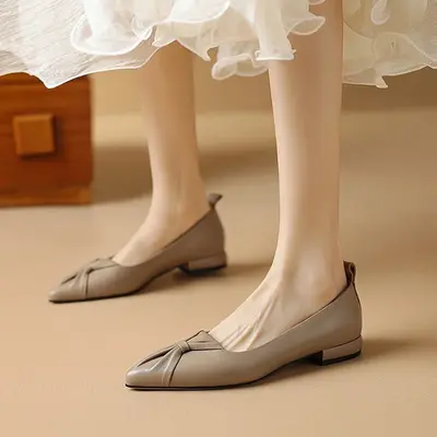 CHIKO Bethany Pointy Toe Block Heels Pumps Shoes