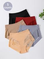 Women's Contrast Mesh High Waist Shapewear Panty, Tummy Control Butt Lifting Postpartum Shaper, High Stretch Shapewear Pastel...