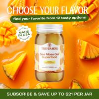 TrueSeaMoss Mango-Pineapple Irish Sea Moss Gel – Rich in Minerals & Vitamins –   supports immune, improves digestion, boo...