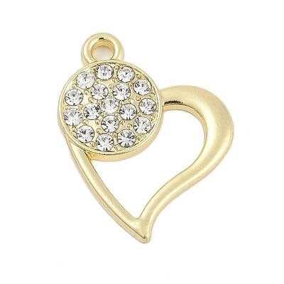 Rack Plating Alloy Micro Pave Rhinestone Pendants