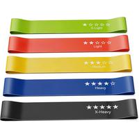 Resistance Bands for Working Out, Exercise Bands with 5 Resistance Levels, Natural Latex Resistance Bands Designed for Home F...