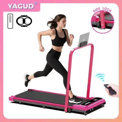 【New Arrival】YAGUD Electric Folding Treadmill with Handrail, Low-Noise Motor – 265lbs Weight Capacity Spacious Belt Wal...