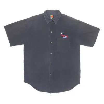 DISNEY Goofy Mens Plain Shirt Grey M