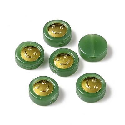 Transparent Spray Painted Glass Beads