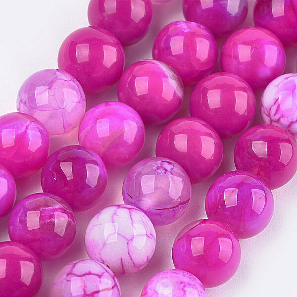 Dyed Natural Agate Beads Strands