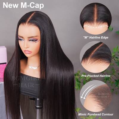 M-Cap Straight 9x6 Wear Go 180% HD Lace Closure Wig Pre Bleached Knots