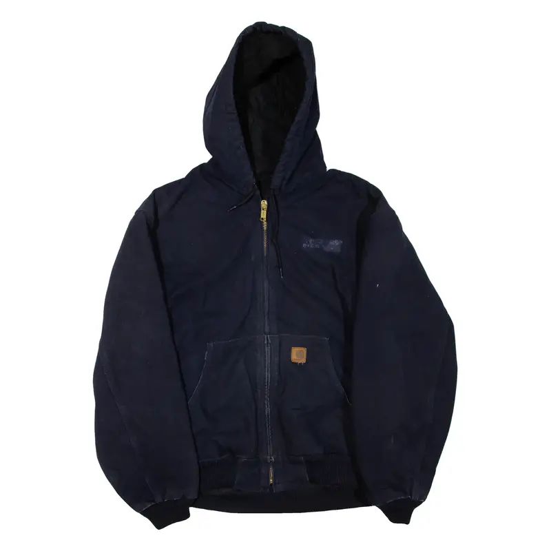 CARHARTT Mens Jacket Blue Hooded XL