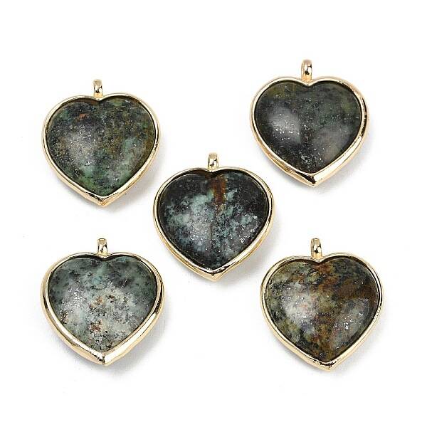 Natural African Turquoise(Jasper) Pendants