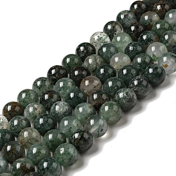 Natural Lodolite Quartz Beads Strands