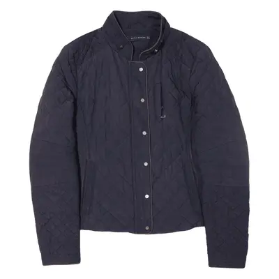 ZARA Quilted Jacket Blue Womens L