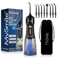 MySmile Cordless Advanced (LP221) UVC Light Water Flosser For Teeth 335ML with OLED Display 4 Mode 8 Jet Tips TikTokShopdeals...