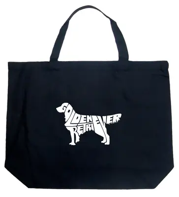 Golden Retriever - Large Word Art Tote Bag - Large