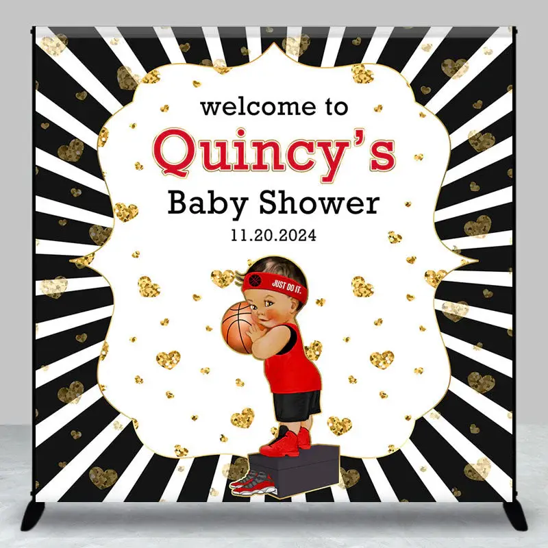 Welcome Love Diamond Custom Baby Shower Backdrop - Aperturee