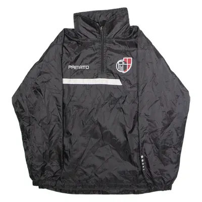 PRIMATO Mens Pullover Jacket Black Nylon Hooded M
