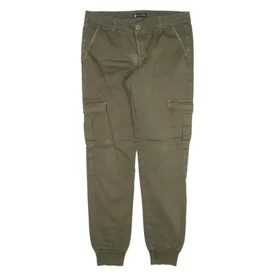 AMADO Cargo Trousers Green Regular Tapered Womens W32 L29