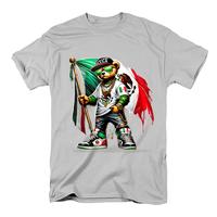 Teddy Bear In Hip Hop Costume Mexican Flag Mexico T-Shirt, Mexican Flag Bear Tee, Cartoon Bear Softstyle Shirt, For Men-Women...