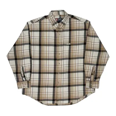 Chaps Ralph Lauren Checked Shirt - XL Beige Cotton | Size: x-large