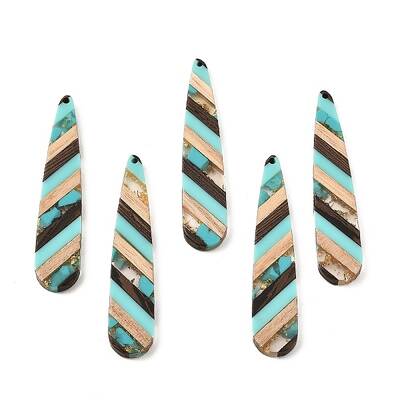 Transparent Resin & Walnut Wood Big Pendants